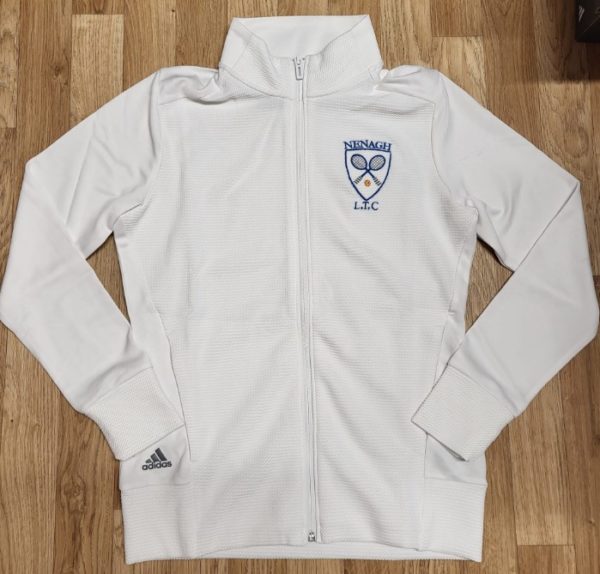 Nenagh Lawn Tennis Club NLTC Full Zip Adidas Top White (Women's) also available to pre-order