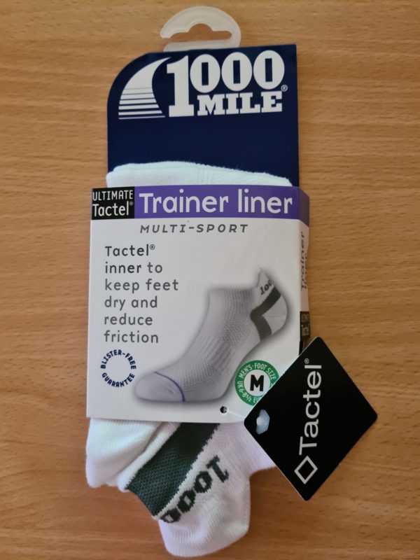 1000 Mile Trainer Liner Socks (white) S, M Ladies
