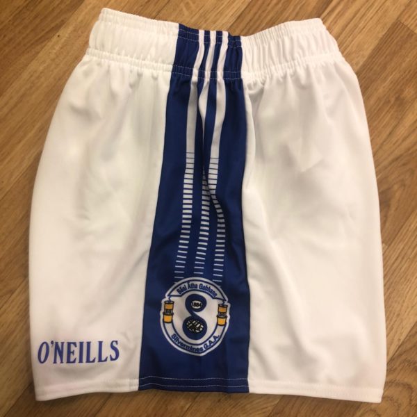 Silvermines GAA Club Shorts White/Royal  (Adults/Kids)
