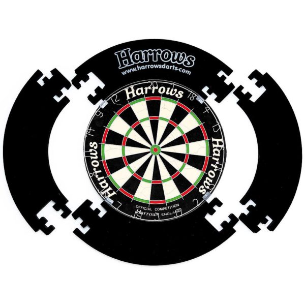 Harrows Four Piece Dartboard Surround  Black