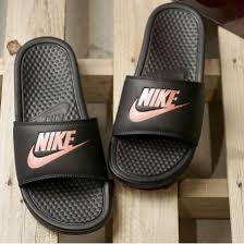 rose gold sliders nike