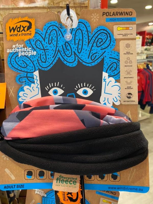 Polar wind X-treme Snood  Polar Fit Peach Grey (Adult)
