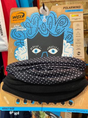 Polar wind X-treme Snood  Polar Dot White Black (Adult)