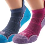 1000 Mile run Socklet Sock Pink/Blue Twin Pack  Size M (Ladies) - Image 2