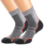 1000 Mile Single Layer Trail Socks 2 Pair Pack Grey/Black/Orange (Men's) - Image 3