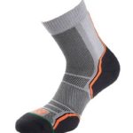 1000 Mile Single Layer Trail Socks 2 Pair Pack Grey/Black/Orange (Men's) - Image 2