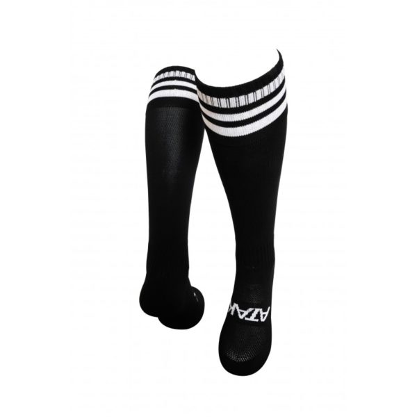 Atak High Performance Black/White Stripes Long Sports Socks (Adults / Kids)