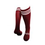 Atak High Performance Maroon/White Stripes Long Sports Socks (Adults / Kids) - Image 2
