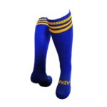 Atak High Performance Royal Blue/Amber Stripes Long Sports Socks (Adults / Kids) - Image 2