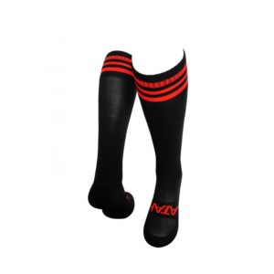 Atak High Performance Black/Red Stripes Long Sports Socks (Adults / Kids)