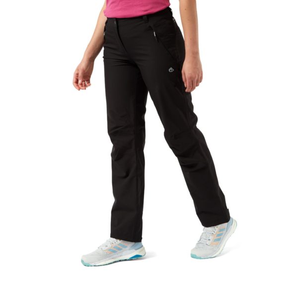 Craghoppers Airedale Waterproof Walking Trousers (Reg/Short/Long) Black (Ladies)