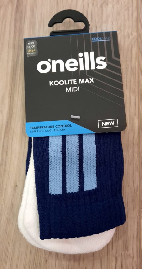 O'Neills GAA Koolite Max Midi Sock Sky Blue/Navy (Kids / Adults)