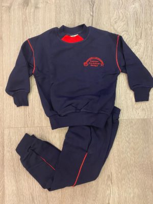 Rainbow Pre-School Nenagh Uniform – Navy /Red Trim Track Suit (Top and Bottom)