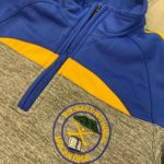 Ballinahinch NS School Uniform Half Zip Track Top  Grey Melange/Royal/Amber - Image 3