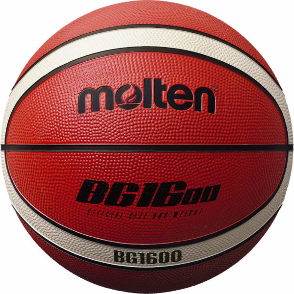 Molten 1600 Rubber Basketball Tan/White Official Size 6