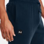 Under Armour Rival Fleece Jogger Pants Academy Cuffed Hem Navy (Men's) - Image 3