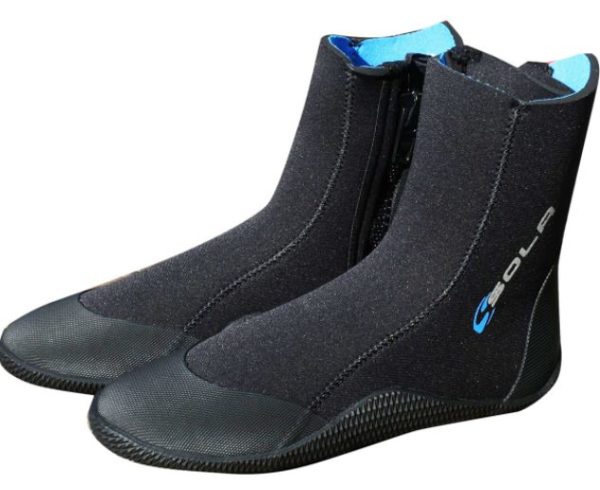 Sola Zipped Boot 5mm Neoprene Wetsuit Boot Black/Blue (Kids/Adults)