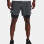 Under Armour Launch Run 2-in-1 Shorts Pitch Grey (Men's) - Image 2