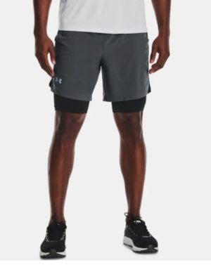 Under Armour Launch Run 2-in-1 Shorts Pitch Grey (Men's)