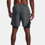 Under Armour Launch Run 2-in-1 Shorts Pitch Grey (Men's) - Image 3