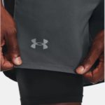 Under Armour Launch Run 2-in-1 Shorts Pitch Grey (Men's) - Image 6