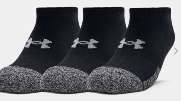 Under Armour Adult HeatGear® No Show Socks Black 3 Pack (Men's)