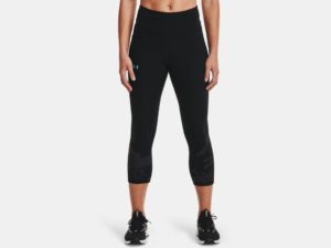 UA RUSH™ No-Slip Waistband Tonal Capris Tight Legging Black (Ladies)