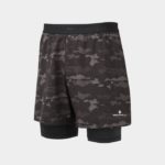 Ronhill Life 5" Twin Shorts Black Mono Ridge Size M (Men's) - Image 3