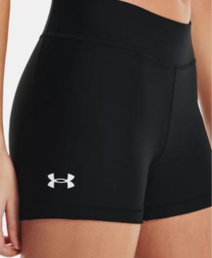 Under Armour UA HeatGear® Armour Mid-Rise Shorty Shorts Black (Ladies)