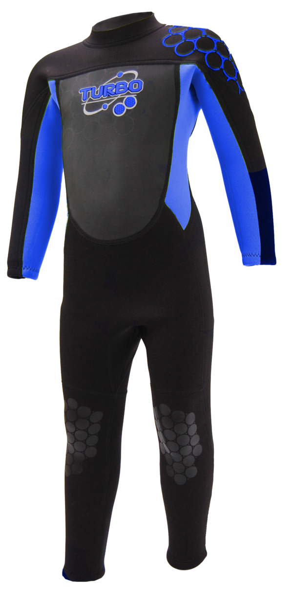 TWF Turbo Full Wetsuit 2.5mm  UV Protection Black/Blue (Kids )
