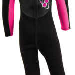 TWF Turbo Full Wetsuit 2.5mm UV Protection Black Pink (Kids) - Image 3