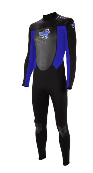 TWF Turbo Full Wetsuit 2.5mm UV Protection Black Blue (Men's)