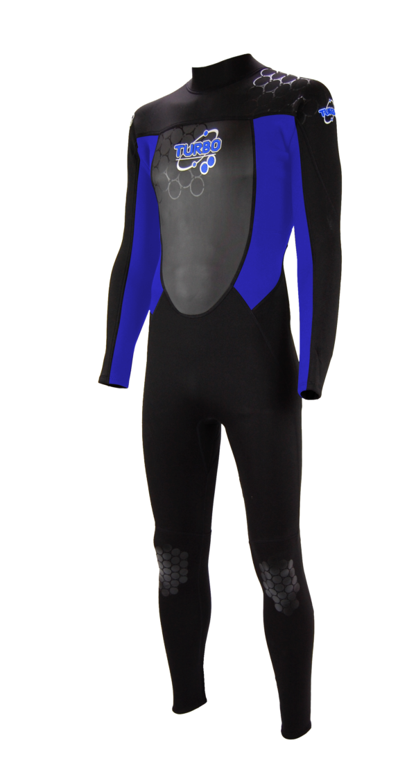 TWF Turbo Full Wetsuit 2.5mm UV Protection Black Blue (Men's)