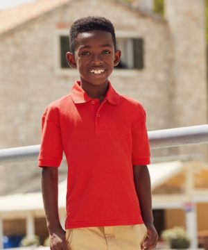 Fruit of the Loom - School Uniform Polo Shirt Red