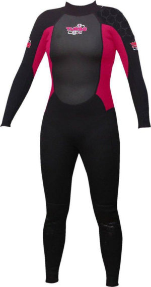 TWF Turbo Full Wetsuit 2.5mm  UV Protection Black Pink (Ladies)