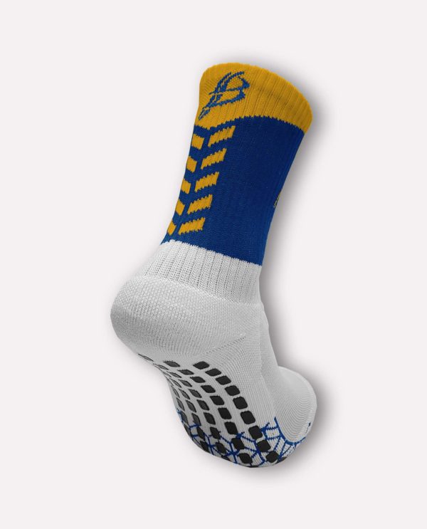 Bourke Miniz Anti-Slip GAA Midi Socks Royal/Amber (Kids / Adults)