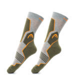 Head Hiking Crew Sock Green/Grey Twin pack Unisex Size 9-11 (Adult) - Image 3