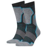 Head Hiking Crew Sock Grey/Blue Twin pack Unisex Size 6-8 (Adult) - Image 2