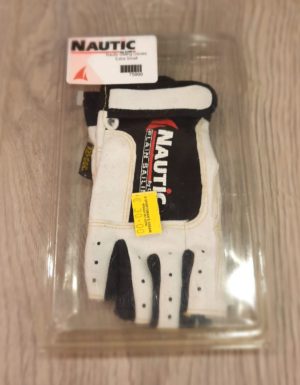 Nautic Sailing Glove White Leather Black Size XS