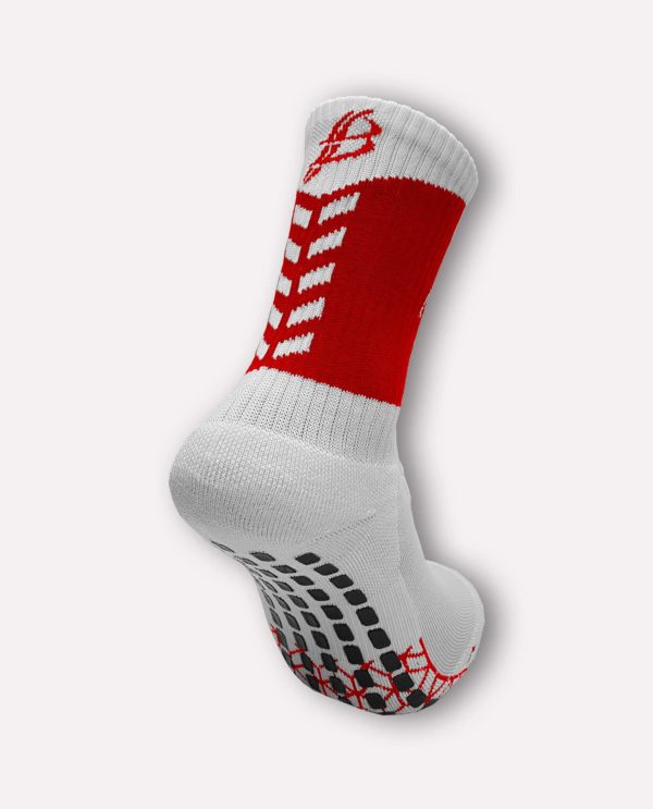 Bourke Miniz Anti-Slip GAA Midi Socks Red/White (Kids / Adults)