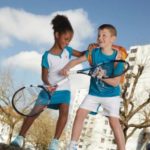 Babolat Play Cap Sleeve Tennis Tee Top White/ Caneel Blue (Kids/Girls) - Image 4