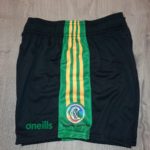 Burgess Duharra Buirghéas Dúiche Ara Camogie Club O'Neills Shorts Black/Green /Yellow Stripe (Kids / Adults) - Image 2
