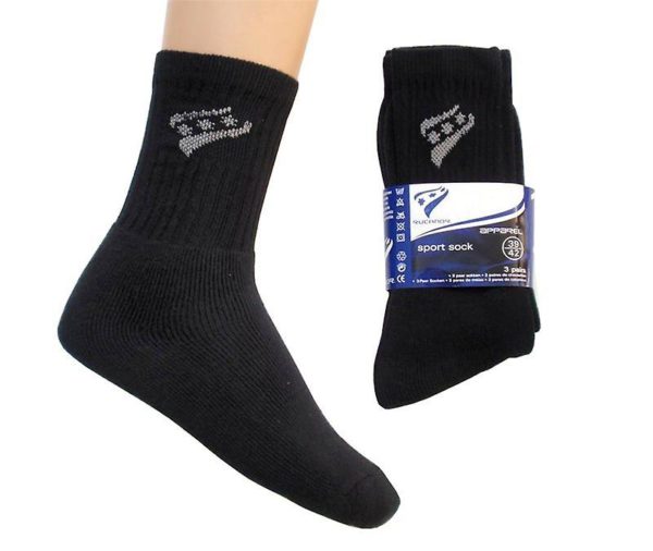 Rucanor Sports Socks (3 Pair Pack) Black / Navy