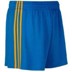 GAA O'Neills Mourne Shorts 3 Stripe Shorts Royal/Amber - Image 2