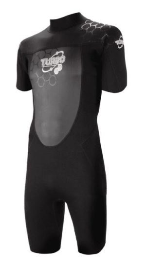TWF Turbo SHORTIE Wetsuit 2.5mm UV Protection Black (Men's)