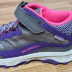 Merrell MOAB SPD Waterproof Velco Closing Hiking Boot Grey/Purple (Girls) - Image 4