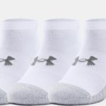 Under Armour Adult HeatGear® No Show Socks White 3 Pack (Men's) - Image 3