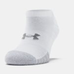 Under Armour Adult HeatGear® No Show Socks White 3 Pack (Men's) - Image 4