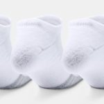 Under Armour Adult HeatGear® No Show Socks White 3 Pack (Men's) - Image 2