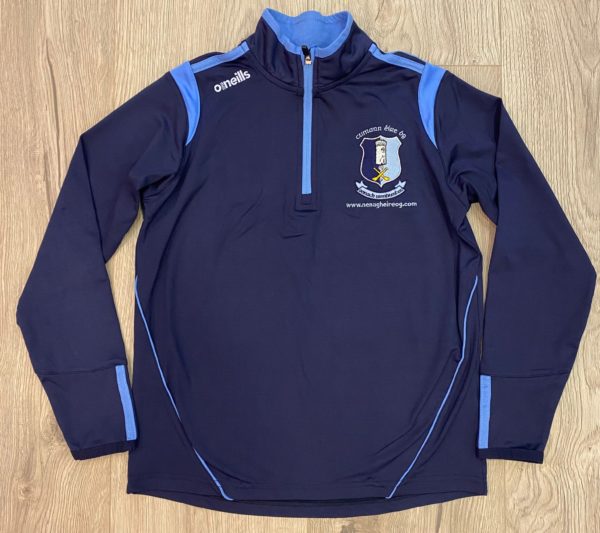 Nenagh Eire Óg GAA O'Neills Loxton 122 Brushed Half Zip Top Marine/Sky (age 7/8 Kids)